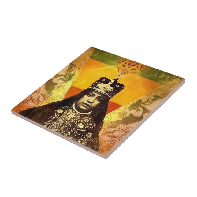 Menen Asfaw Haile Selassie HIM Jah Rastafari  Kakelplatta (Sidan)