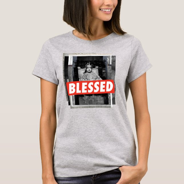 Menen Asfaw Jah Bless Empress Rasta Roots Shirt T Shirt (Framsida)