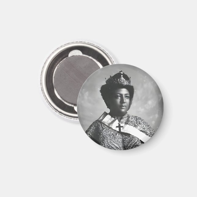 Menen Asfaw Queen Africa Empress Selassie I Roots Magnet (Front/Back)
