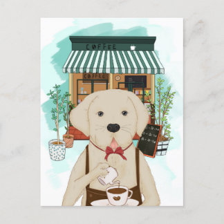 Meng Labrador Coffee Vykort