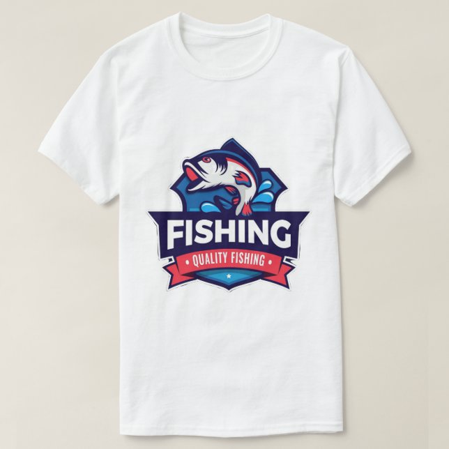 Menggambarkan desain ikan yang dinamis dan T-Shirt (Design framsida)