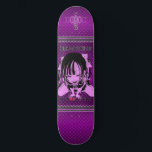 Menhera Purple Mini Skateboard Bräda 18,5 Cm<br><div class="desc">Designed by Japanese artist</div>