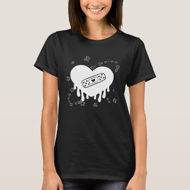 Menhera Stil Mitt bräckliga hjärta T Shirt (Framsida)