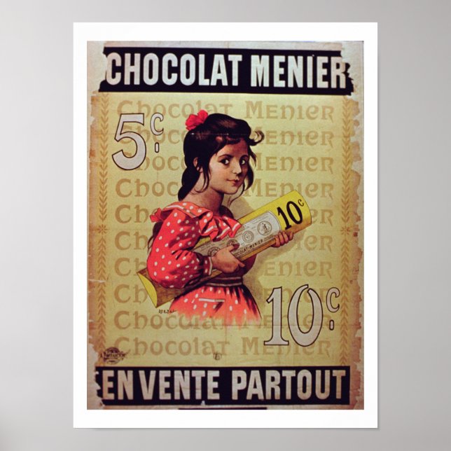 "Menier Chocolat", vid försäljning överallt (färg  Poster (Framsidan)