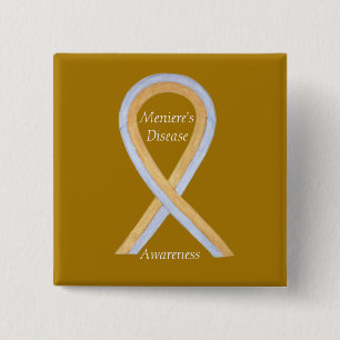 Meniere's Disease Awareness Ribbon Anpassningsbar Knapp