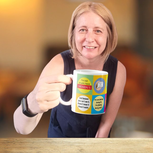 Menieres sjukdom vestibular migraine vertigo dizzy kaffemugg (Skapare uppladdad)