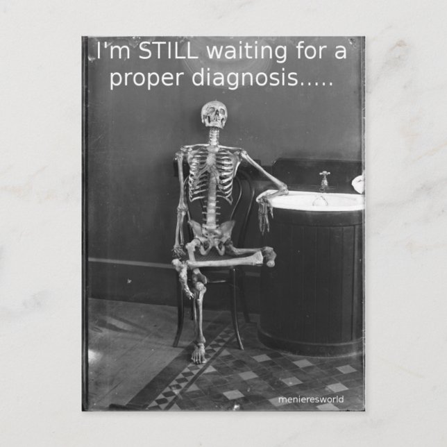 Menieres skelettet vykort (Framsida)