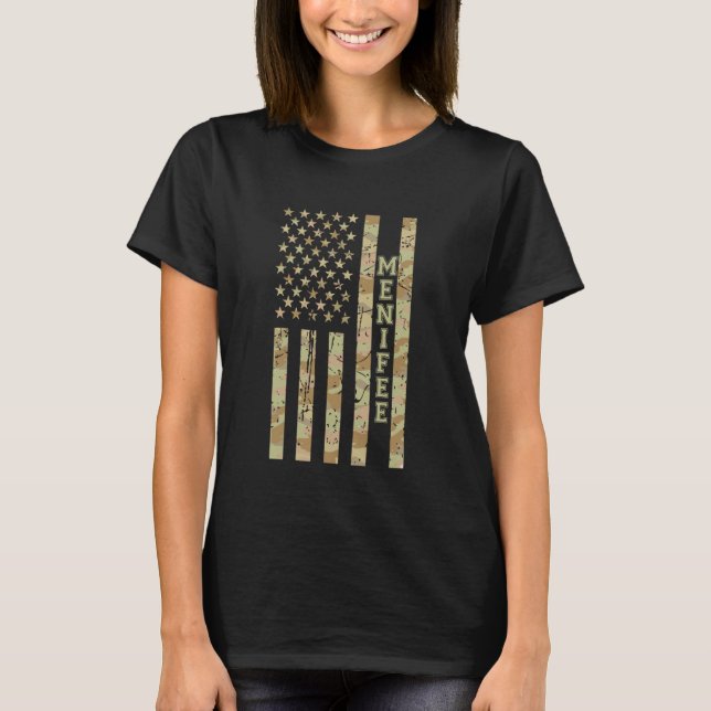 Menifee City Pride California Desert Camo Distress T Shirt (Framsida)