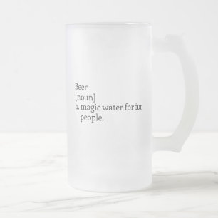 "Meningen med öl." Monogram Ölkrus Frostat Ölglas