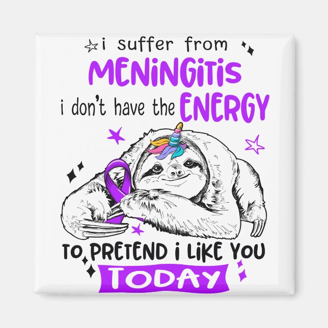 Meningitis Awareness Month Ribbon Gifts Magnet (Framsidan)