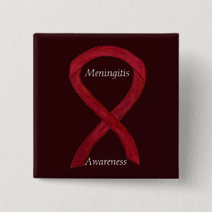Meningitis Awareness Ribbon Anpassningsbar Art Sti Knapp
