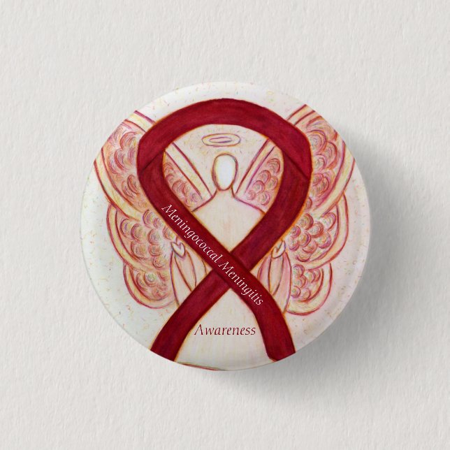 Meningococcal Meningitis Awareness Ribbon Stift Knapp (Framsida)
