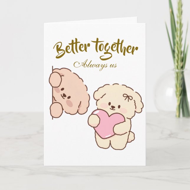 Meningsfull gåva för par – Elegant kärlek Kort (Framsida)