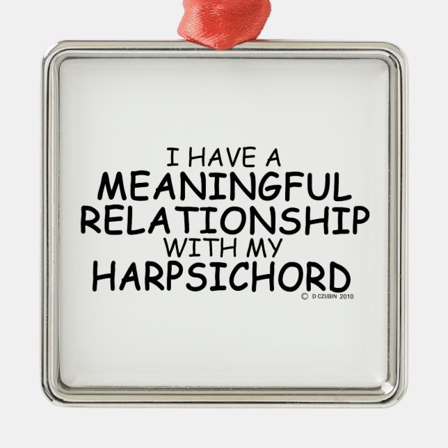 meningsfull relation med Harpsichord Julgransprydnad Metall (Framsidan)