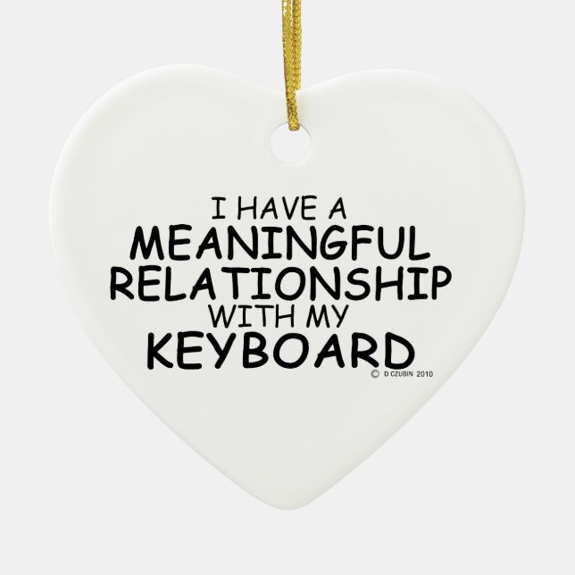 meningsfull relation till Tangentbord Julgransprydnad Keramik (Framsidan)