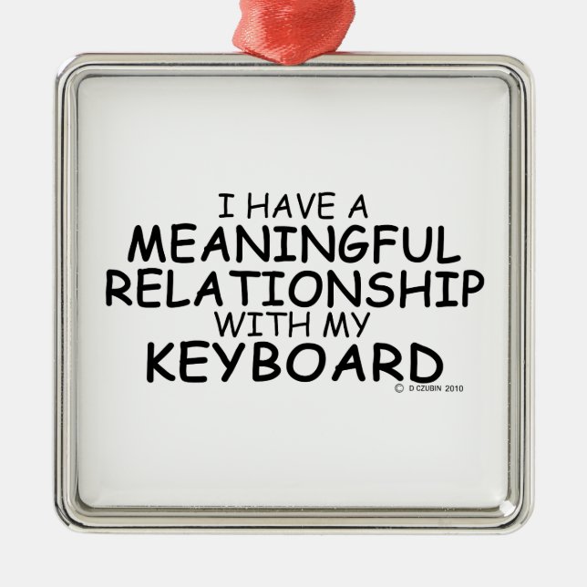 meningsfull relation till Tangentbord Julgransprydnad Metall (Framsidan)