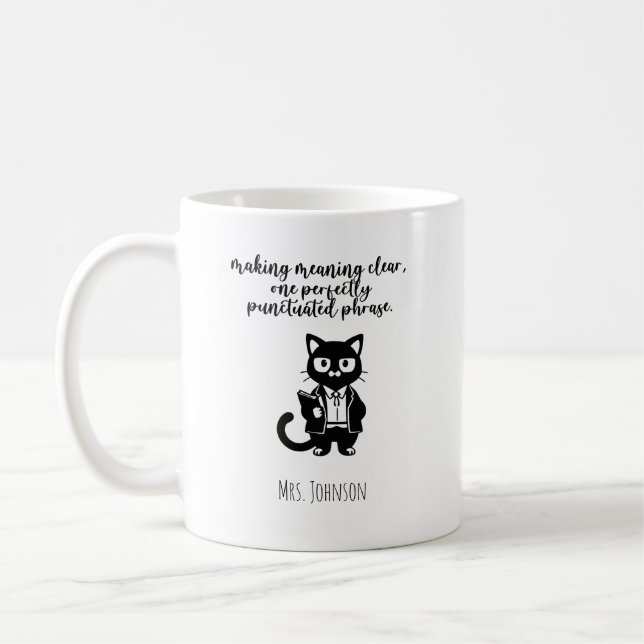 Meningsfullkomlig perfekt interpunktion grammatik kaffemugg (Vänster)