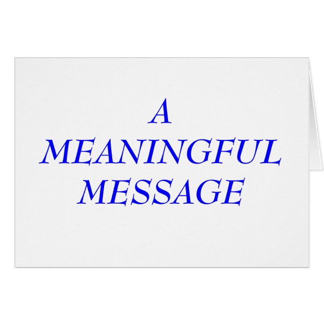 MENINGSFULLT MEDDELANDE:  SLUTLIG SJUKDOM 7 OBS KORT (Framsidan Horizontal)