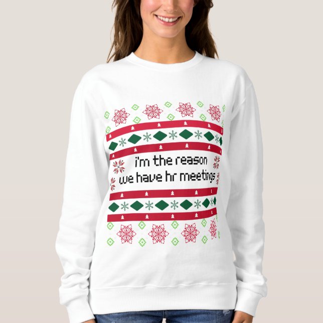 meningslöst möte överlevande Ugly Sweater - T Shirt (Framsida)