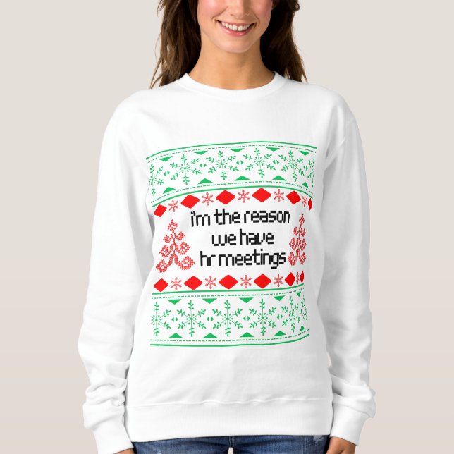 meningslöst möte överlevande Ugly Sweater - T Shirt (Framsida)