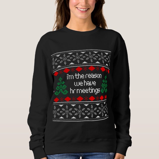 meningslöst möte överlevande Ugly Sweater - T Shirt (Framsida)