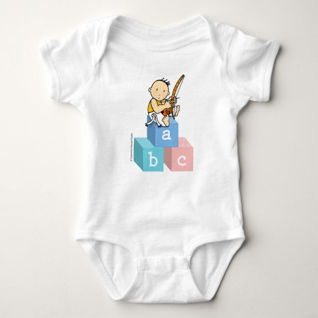 Meninos: Body Para Bebê: ABC da Capoeira T Shirt (Framsida)