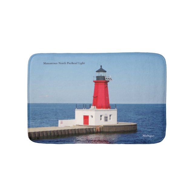Menominee North Pierhead Light bathmat Badrumsmatta (Framsidan)