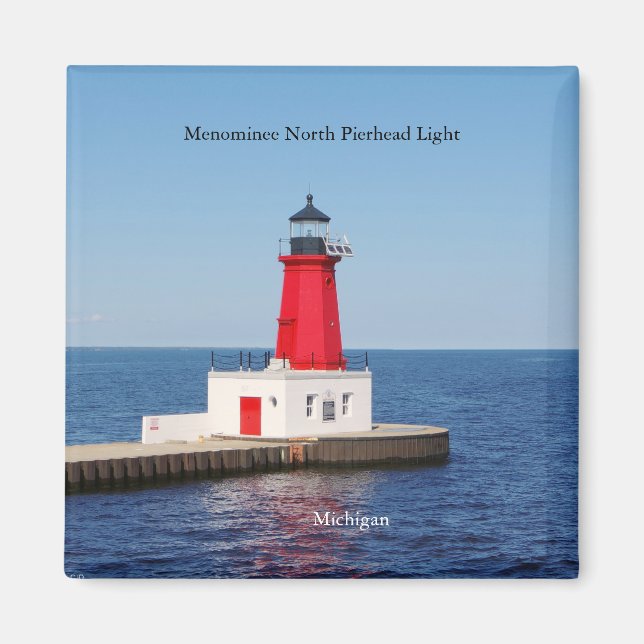 Menominee North Pierhead Light magnet (Framsidan)