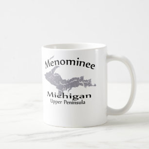 Menominör Michigan Karta Design Mugg