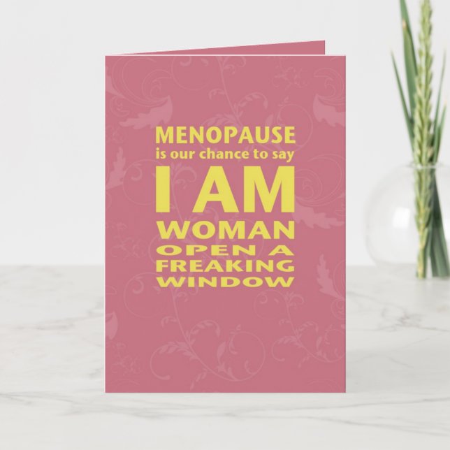 Menopaus födelsekort kort (Framsida)