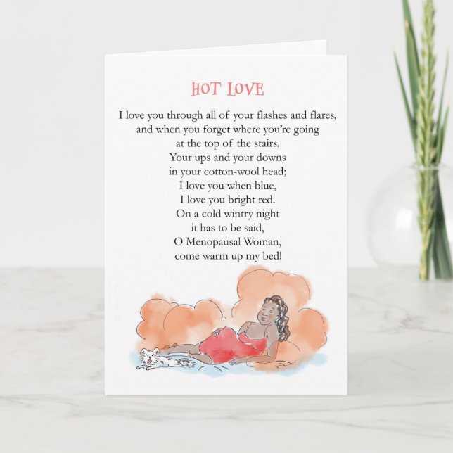 Menopaus Valentinkort Kort (Framsida)