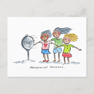 Menopausal däggdäggdjur vykort