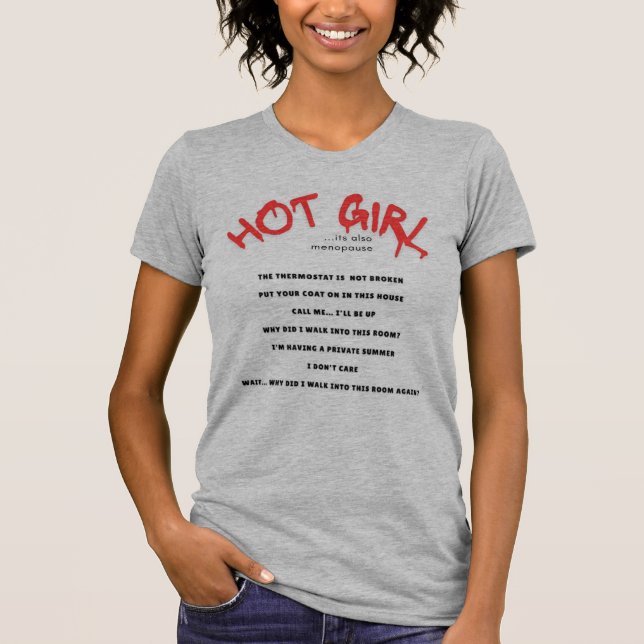 Menopause Mugg: Moods Happen T Shirt (Framsida)