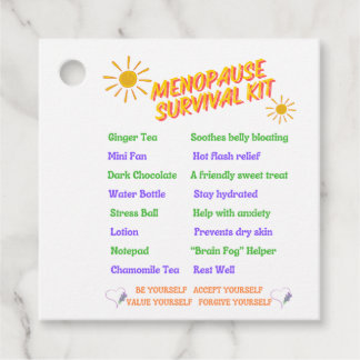 Menopause Survival Kit Gift-Märkre Gåvor Etiketter
