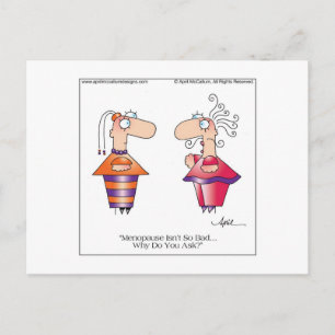 MENOPAUSE Tecknad Postcard från April McCallum Vykort