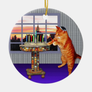 menora cat.jpg julgransprydnad keramik
