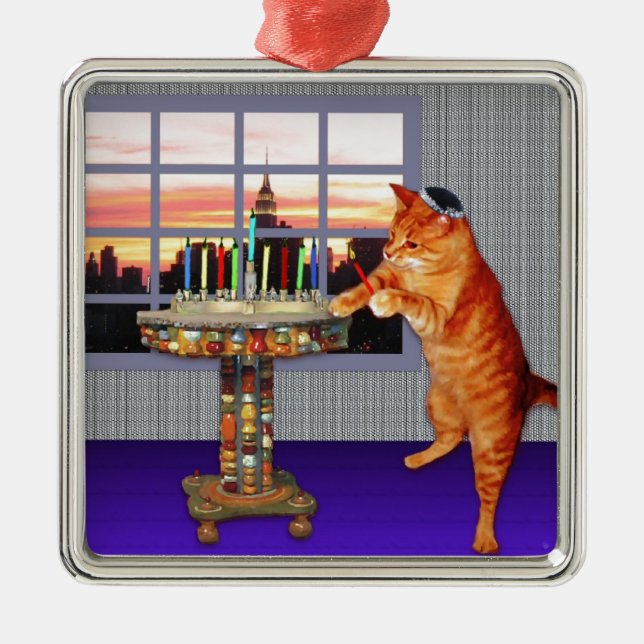 menora cat.jpg julgransprydnad metall (Framsidan)