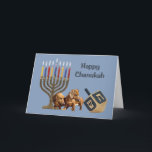Menora Dreidel1 för taxChanukah kort<br><div class="desc">Att minnas familjen och vänner under den Chanukah säsongen är ett underbart långt som ska hållas i handlag med folket som du älskar och att bry sig omkring. Jag skapade dessa hundChanukah kort med kärlek, och omsorg och I-förmiddagen någon, som älskar hundar, ska sure som, glädjas för att motta dem....</div>