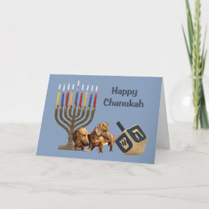 Menora Dreidel1 för taxChanukah kort