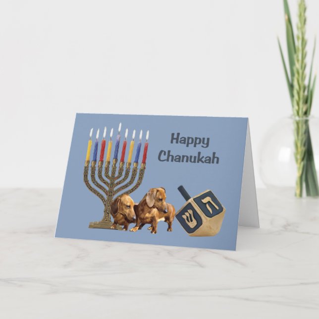 Menora Dreidel1 för taxChanukah kort (Framsida)