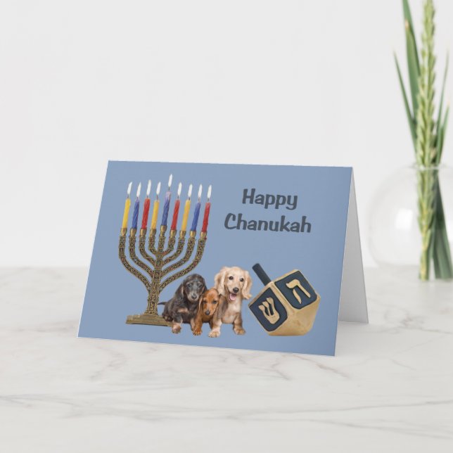 Menora Dreidel2 för taxChanukah kort (Framsida)