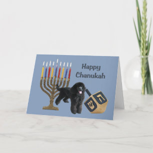 Menora Dreidel för pudelChanukah kort
