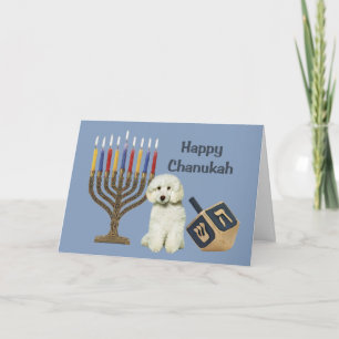 Menora Dreidel för pudelChanukah kort