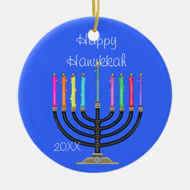 MENORA & HANUKKAH Ornament/STAR AV DAVID Julgransprydnad Keramik (Framsidan)