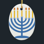 Menora Julgransprydnad Keramik<br><div class="desc">Menoradesignen är härlig och ljus och fyller dig till brättet med helgdagande och är perfekt på gåvor,  bordspringer,  köklinnen,  hem- dekor och på alla saker Hanukkah!</div>