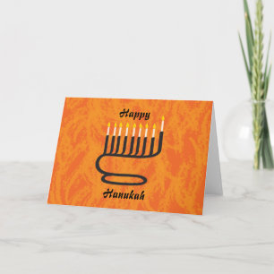 Menora lycklig, Hanukah Helgkort