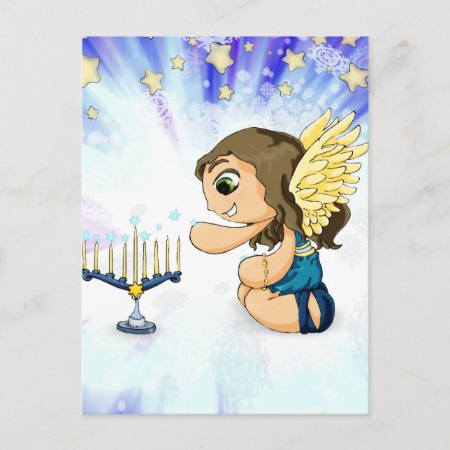 Menorah Angel Vykort (Framsida)