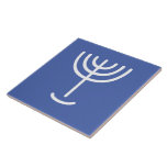 Menorah Blue White Kakelplatta<br><div class="desc">Menorah Paleo Hebrew-bokstäver. Anpassa genom att lägga till din egen namn. Om du vill göra det här till din egen design "Klicka för att anpassa ytterligare" ... eller "Överför den här designen" för att skriva ut samma design på en annan produkt. Varifrån kommer Menorah-komen? Det kommer från bibeln, bok i...</div>