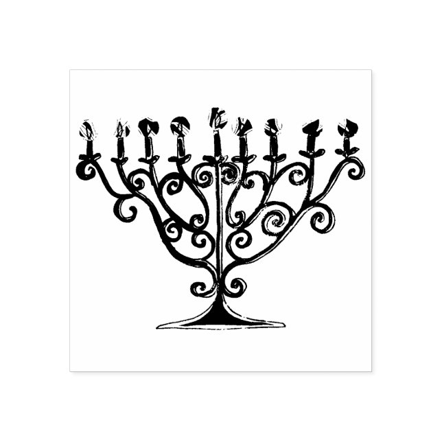 Menorah Candle Stämpel (Tryck)