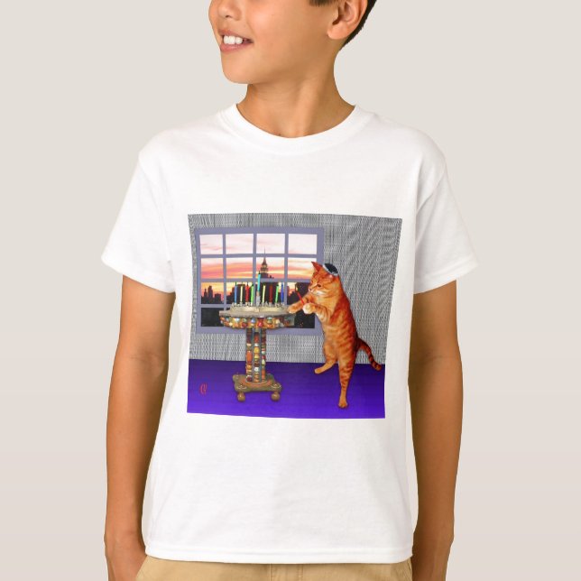 Menorah Cat T-shirt (Framsida)